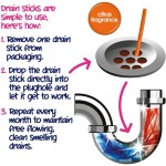 Ecozone Enzyme Drain Cleaning Sticks (Citrus Flavor, Suitable for Kitchens and Bathrooms) - 12 Sticks Pack